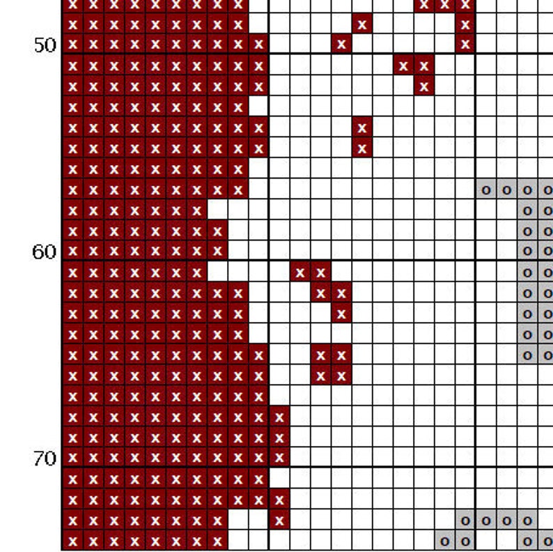 Horror Movies House Cross Stitch Pattern PDF In This House We Dig Horror Halloween Macabre Goth Geeky Nerdy Counted Chart KbK-097 image 3