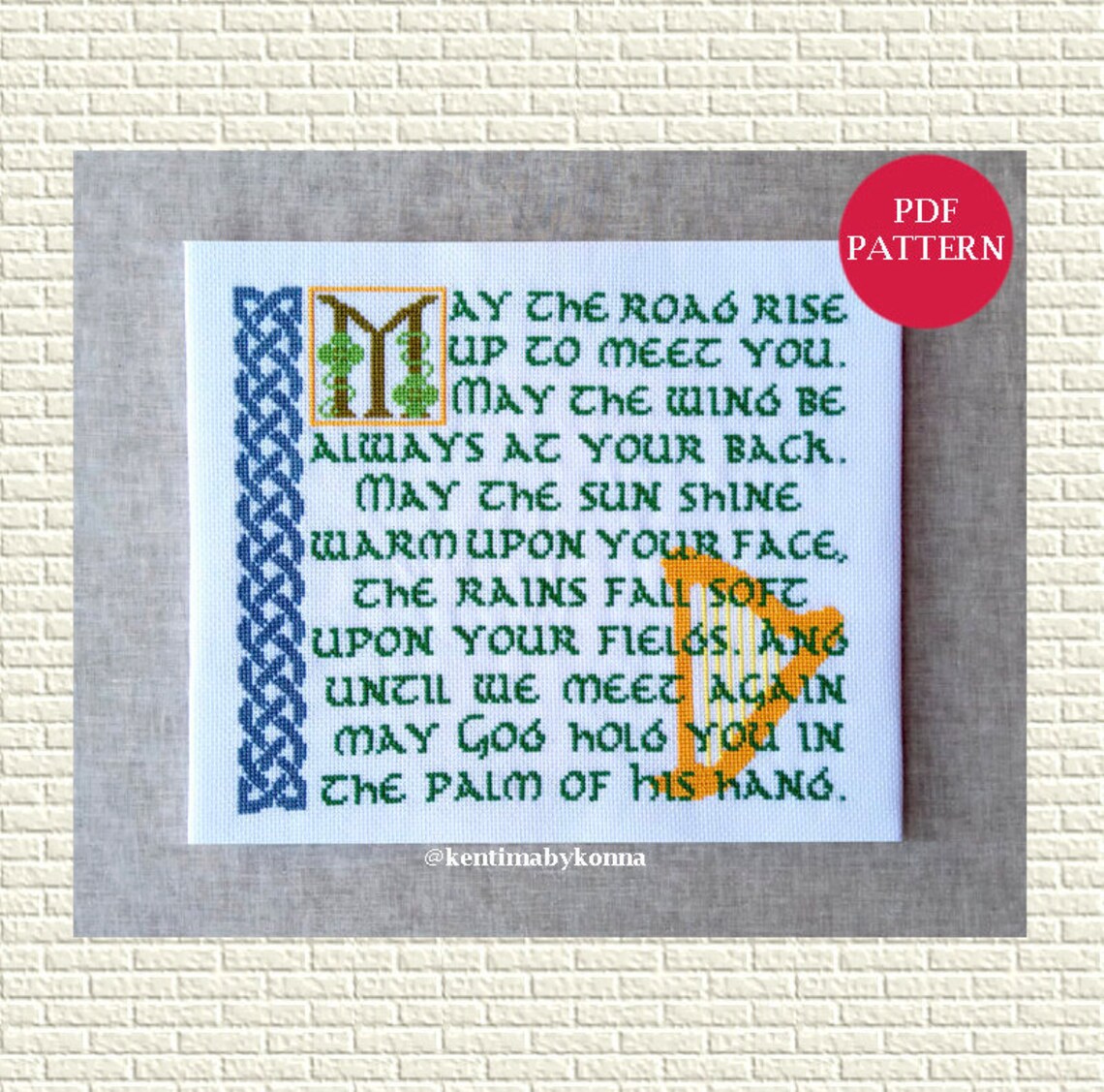 Irish Blessing Cross Stitch Pattern PDF May the Road Rise Etsy UK