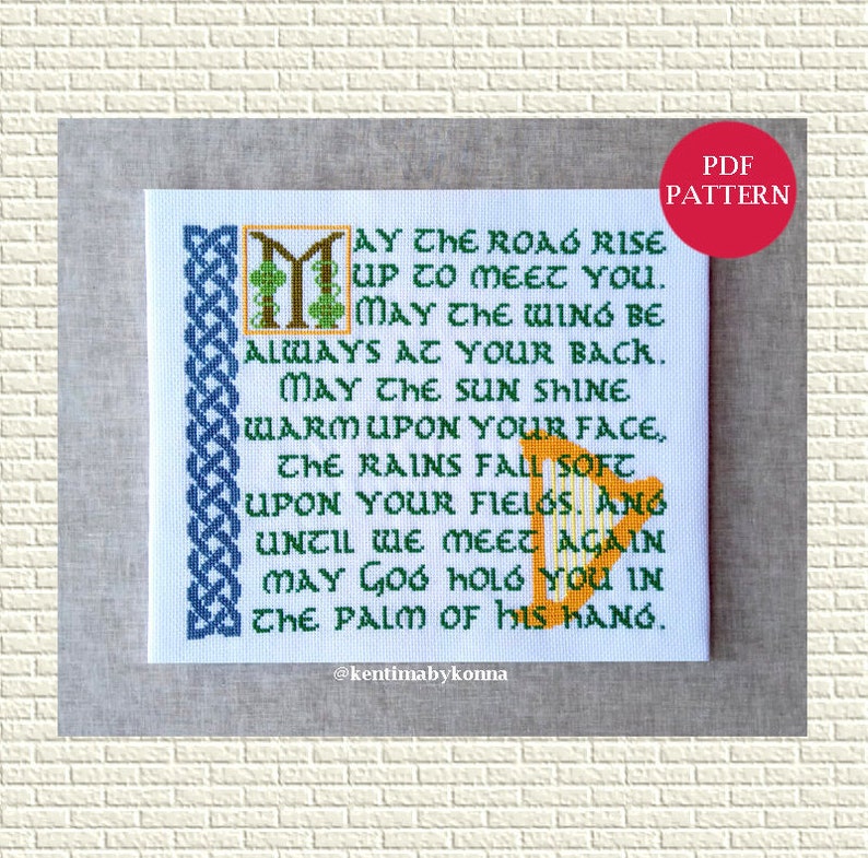 Irish Blessing Cross Stitch Pattern PDF May the Road Rise - Etsy Canada
