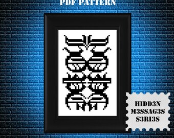 Hope - Cross Stitch Pattern PDF - Hidden Message - inspirational counted cross stitch chart - instant download - embroidery chart - KbK-120