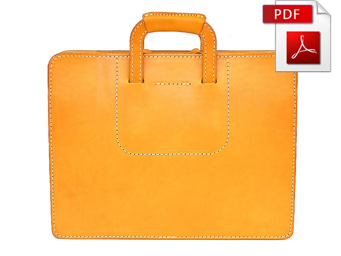 Leather briefcase pattern in PDF Etsy