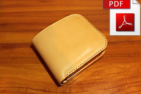 Leather wallet pattern Small zipper wallet PDF pattern Wallet with instruction Vector wallet pattern