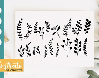 Leaves SVG, Plants SVG files, Leaf cut file, Plant cut file, Leaf set svg file, leaves svg, leaf svg, foliage svg, botanical svg, plant svg