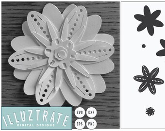 Paper Flower Template Diy Flower Template Paper Flower Diy Etsy