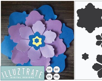 Paper Flower Template Diy Flower Template Paper Flower Diy Etsy