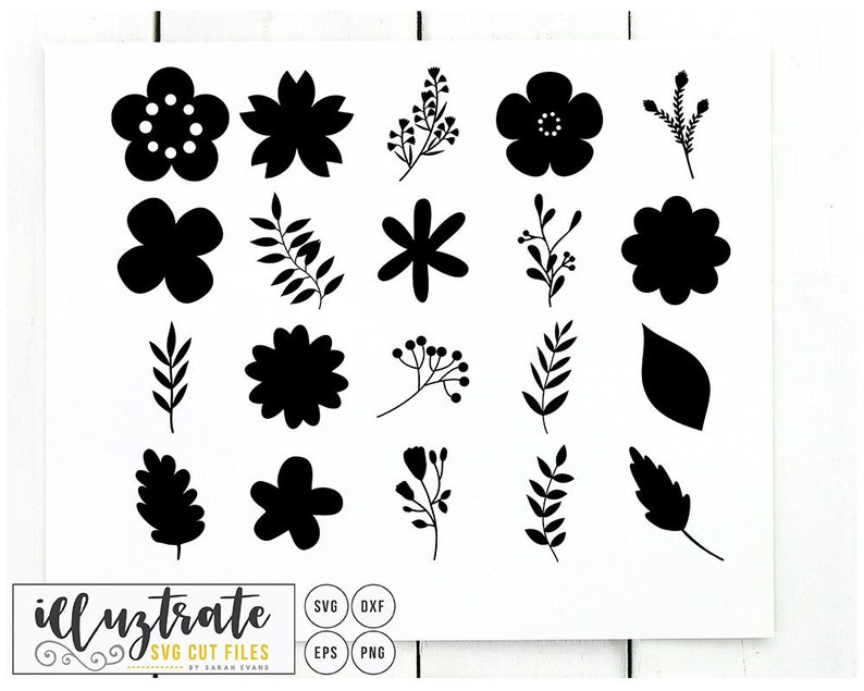 Vector Flowers Svg Cut Flowers Flowers Svg Floral Svg Etsy