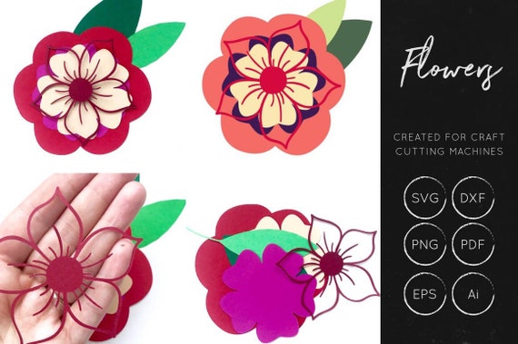 Free Free Layered Flower Svg Free SVG PNG EPS DXF File