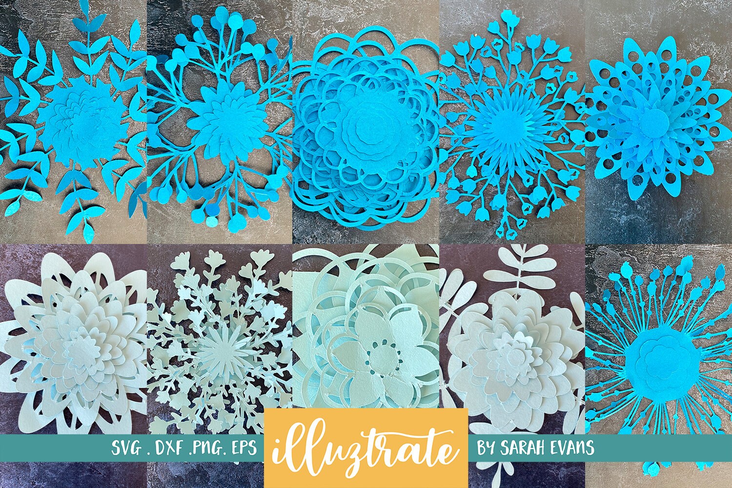 3d Flower SVG Flower SVG Flower Bundle Flower Cut Files | Etsy