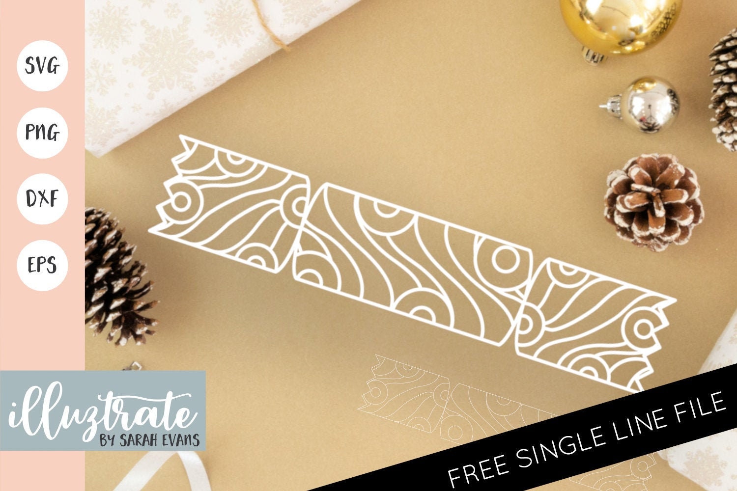 Download Christmas Cracker Mandala Svg Christmas Cracker Zentangle Etsy