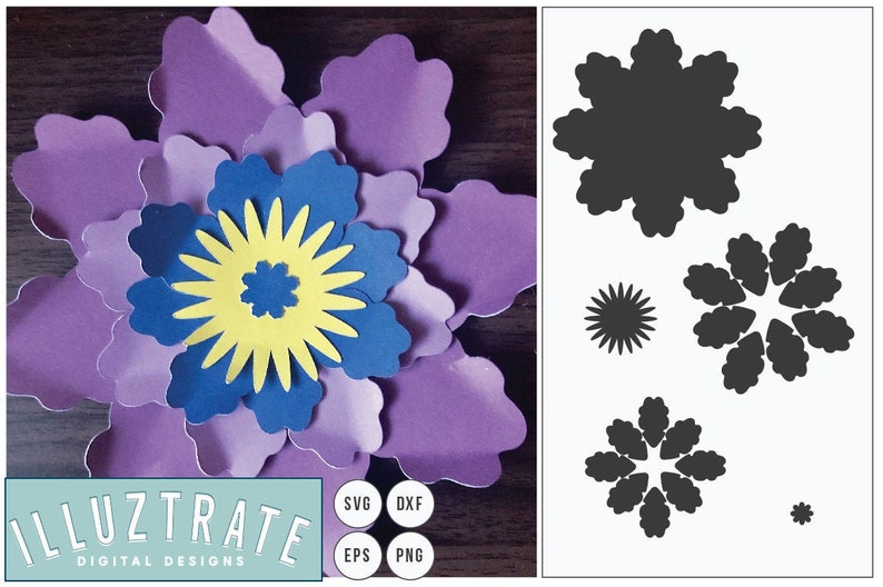 Download Svg Cut Files Paper Flower Template Small Paper Flower Templates Diy Paper Flowers Pdf Printables 3d Paper Flower Paper Flower Svg Clip Art Art Collectibles