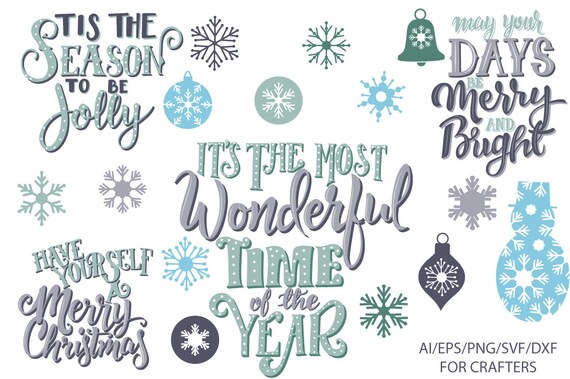 Weihnachts Svg Weihnachten Zitate Svg Svg Bundle Etsy