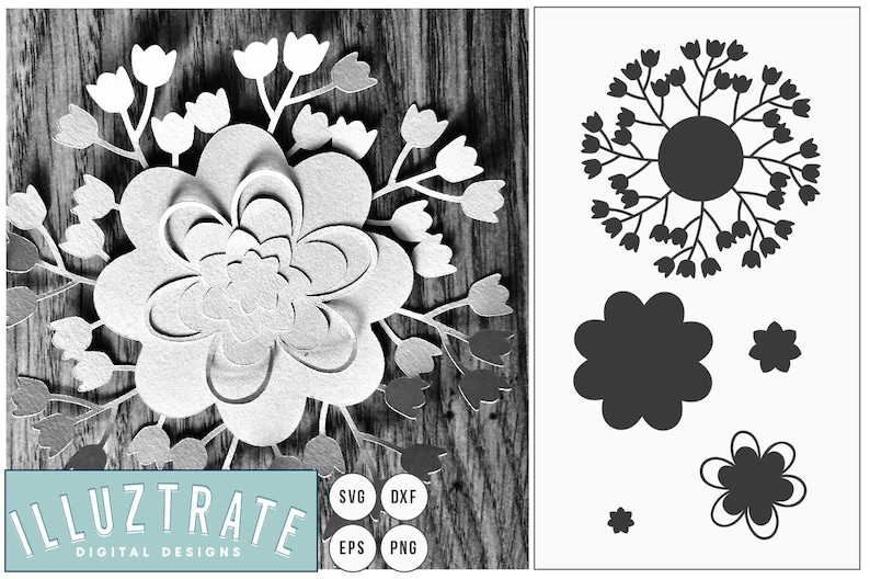 Download Art Collectibles Clip Art Pdf Printables Small Paper Flower Templates Svg Cut Files Paper Flower Template Paper Flower Svg Diy Paper Flowers Christmas