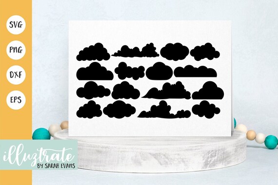 Clouds Svg Cut Files Cloud Svg Nursery Room Decor Cloud Etsy