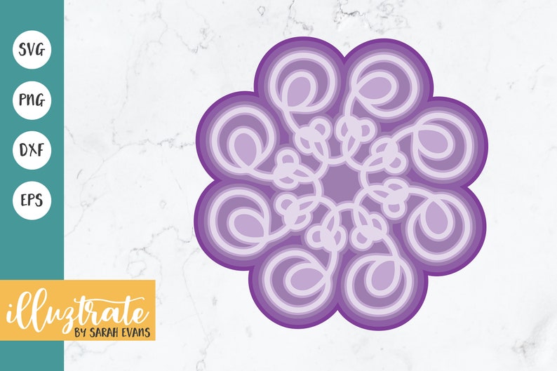Download Layered Papercut Flower SVG Cut File Paper Cut Flower 3D ...