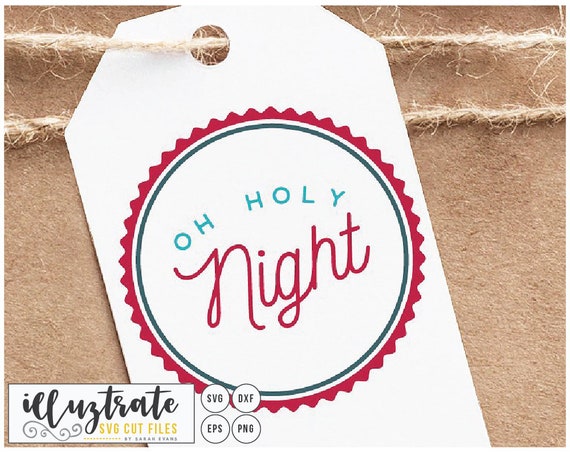 Oh Holy Night Svg Cut File Christmas Lyrics Svg Christmas Etsy