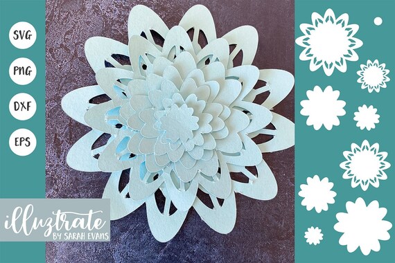 Download Paper Flower Svg Small Paper Flower Templates Diy Paper Etsy