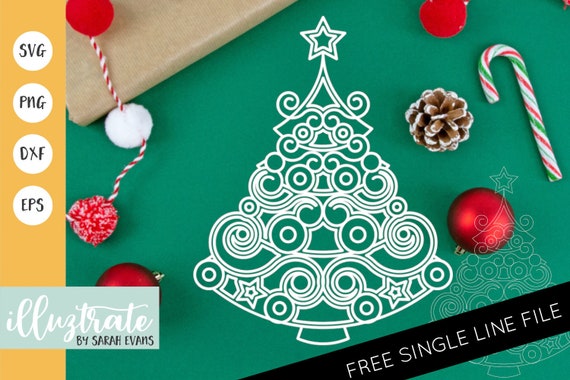 Download Christmas Tree Mandala Svg Christmas Tree Zentangle Svg Etsy