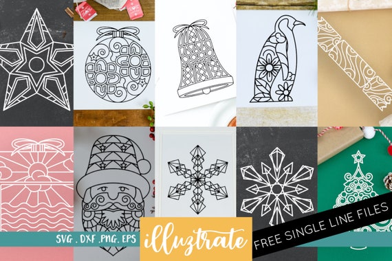 Download Christmas Mandala Bundle Penguin Mandala Svg Snowflake Etsy