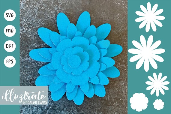 Download Floral Template 3d Flowers 3d Paper Flowers Flower Template Etsy