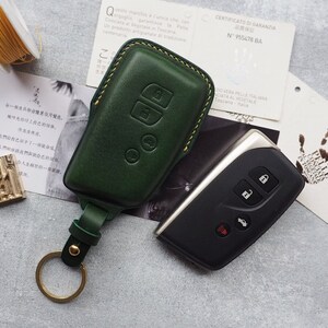 Handmade Leather Lexus Car key Case.Leather Car Key Fob cover,Remote Key Case,Car Keychain,Smart Key Leather Case.gift,customized