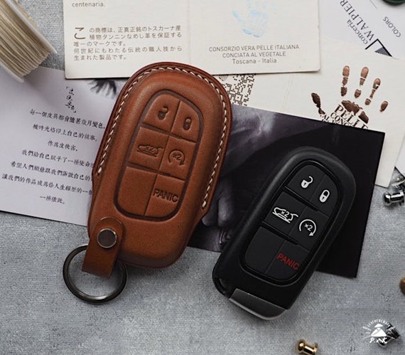 Handgefertigtes Leder JEEP Autoschlüssel Etui.Leder Auto Schlüssel Fob  Abdeckung,Fernschlüssel Etui,Auto Keychain,Smart Key Leder Etui.Geschenk,personalisiert  - .de