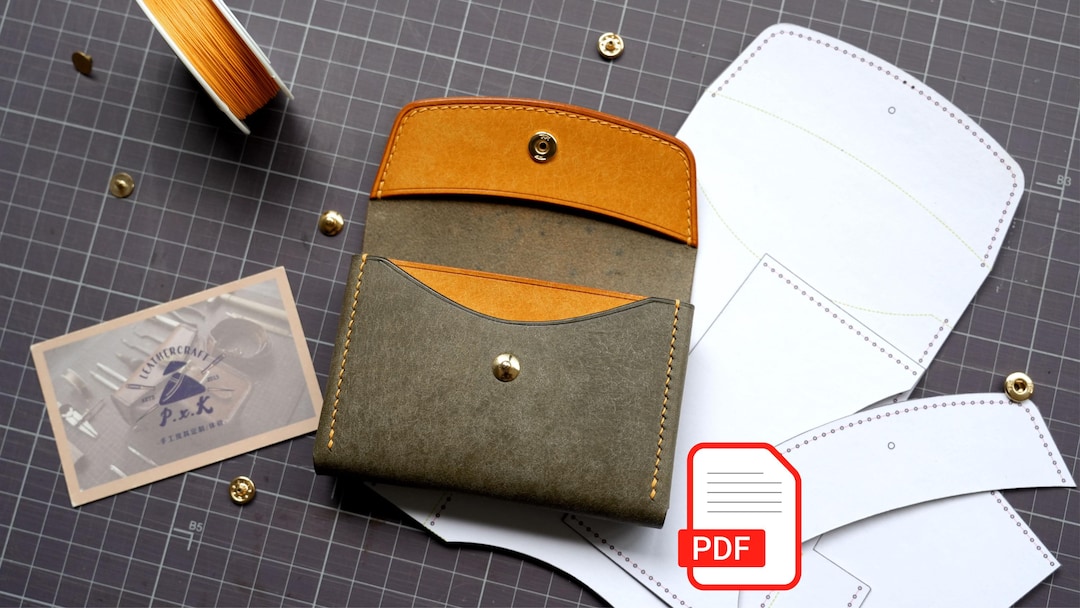 Leather Card Holder Pattern PDF | Digital Download | Leatherworking ...