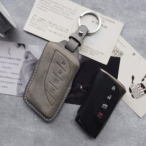 Handmade Leather Lexus Car key Case.Leather Car Key Fob cover,Remote Key Case,Car Keychain,Smart Key Leather Case.gift,customized