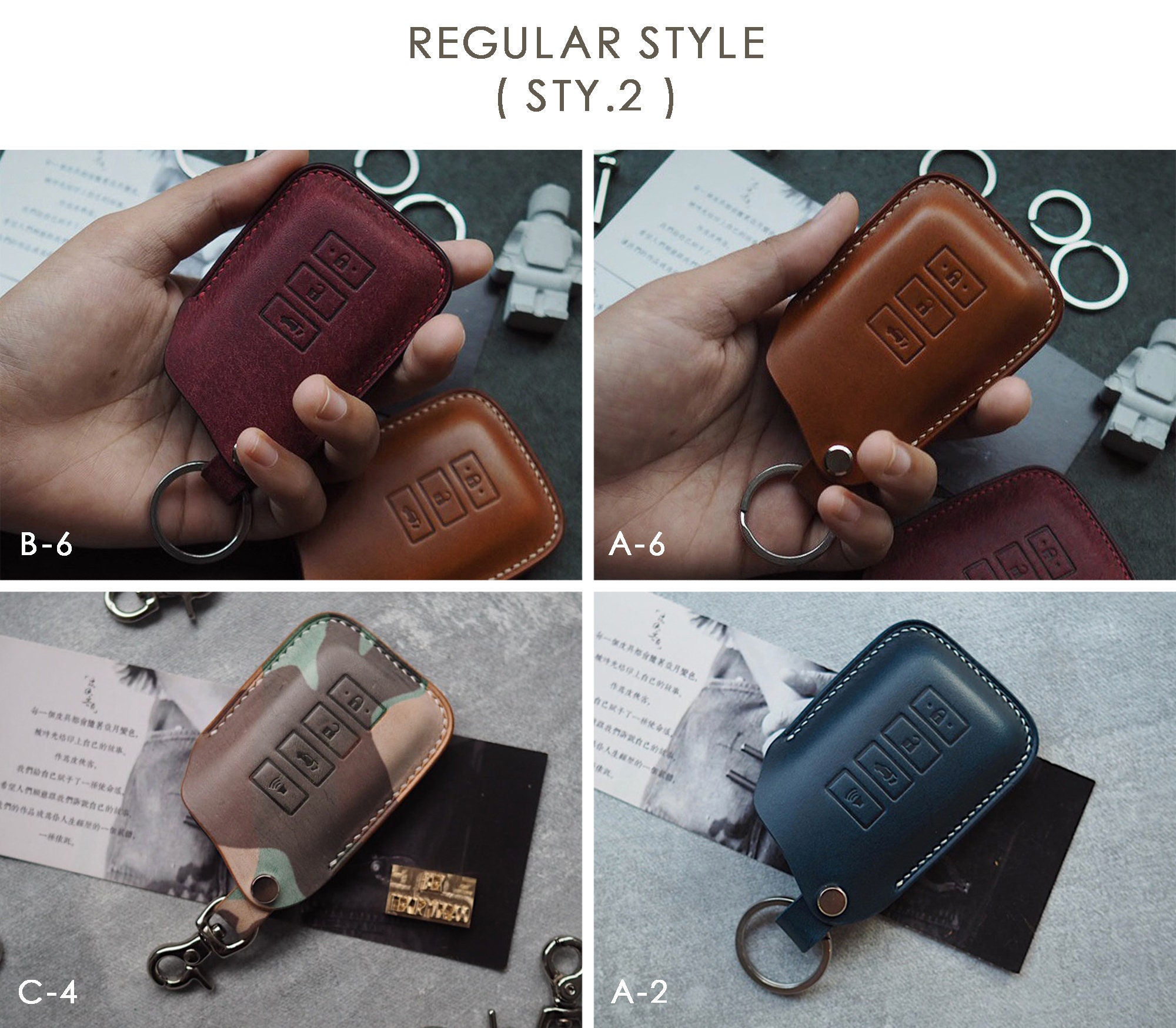 Handmade Leather Lexus Car Key Case.leather Car Key Fob Cover,remote ...