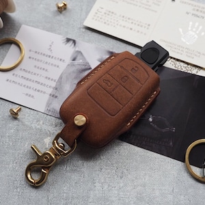 Handmade Leather IVECO FIAT Car key Case.Leather Car Key Fob cover,Remote Key Case,Car Keychain,Smart Key Leather Case.gift,customized