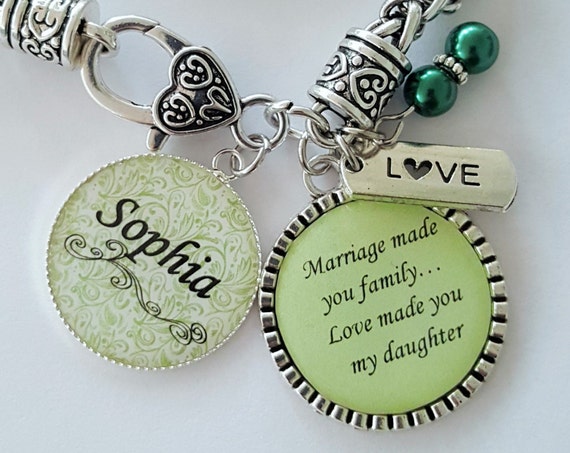 PERSONALIZED Step Daughter Gift / Daughter in Law Gift / Step Daughter Bracelet / Gift for Step Daughter / Daughter in Law Wedding Gift