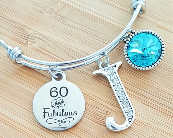 60 Birthday Gifts Birthday Bracelet Birthday Gift Birthday Gifts for Her Birthday Gift for Friend Birthday Gifts for Bestfriend 60 Fabulous