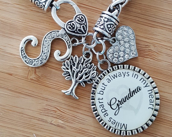 Grandma Bracelet Gifts for Grandma Grandma Gift Grandma Jewelry Gift from Grandkids Personalized Grandma Gifts Miles Apart Always in Heart