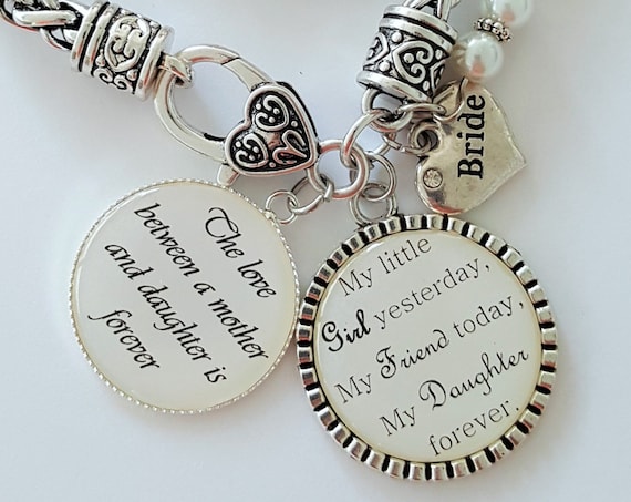 Bracelet for Bride Wedding Gift from Mom to Daughter Wedding Gift from Mother to Daughter Wedding Bracelet for Bride Wedding Keepsake