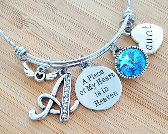 Sympathy Bracelet Sympathy Gift In Memory of Aunt Memorial Bracelet Loss of Aunt Memorial Bracelet Remembrance Bracelet Remembrance Jewelry