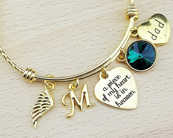 Sympathy Bracelet Sympathy Gift In Memory of Dad Memorial Bracelet Loss of Dad Remembrance Bracelet Remembrance Jewelry Loss of Father Gold