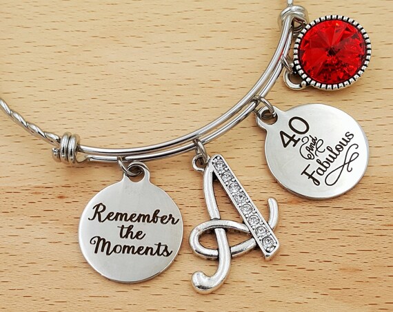 40th Birthday Bracelet Birthday Gifts for 40 Year Old Woman Birthday Gifts for Best Friend 40 and Fabulous Bracelet Forty Bracelet Jewelry