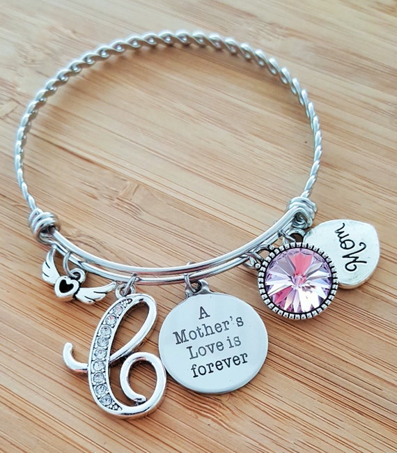 Sympathy Bracelet Sympathy Gift In Memory of Mom Memorial Bracelet Loss of Mother Remembrance Bracelet Remembrance Jewelry Love Forever