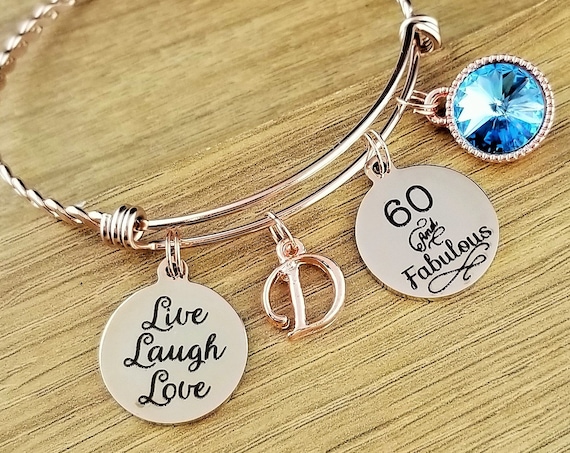 Rose Gold 60 Birthday Gifts 60th Birthday Gift Birthday Gift Birthday Gifts for Her Birthday Gift for Friend Birthday Gifts 60 and Fabulous