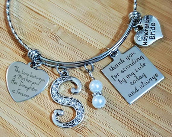 Mother of the Bride Gift Mother of the Bride Bracelet Mother of the Bride Gift from Bride Thank You for Standing by My Side