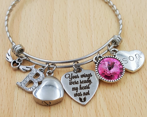 Urn Bracelet Urn Jewelry Sympathy Bracelet Sympathy Gift In Memory of Son Memorial Bracelet Loss of Son Loss of a Child Urn Bracelet Husband
