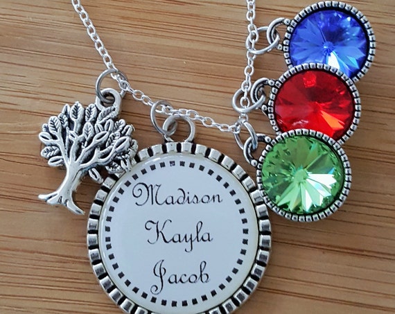 Personalized Birthstone Necklace Birthstone Necklace for Mom Birthstone Necklace for Grandma Mom Necklace Grandma Necklace Mom Gifts