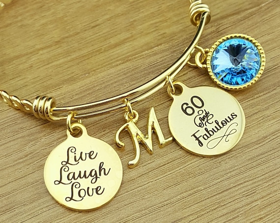 Gold 60 Birthday Gifts 60th Birthday Gift Birthday Gift Birthday Gifts for Her Birthday Gift for Friend Birthday Gifts 60 and Fabulous