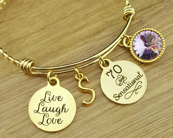 Gold 70 Birthday Gift 70th Birthday Gift Birthday Gift Birthday Gifts for Her Birthday Gift for Friend Birthday Gifts 70 and Sensational