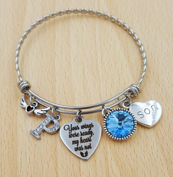 Sympathy Bracelet Sympathy Gift In Memory of Son Memorial Bracelet Loss of Son Loss of a Child Remembrance Bracelet Remembrance Jewelry