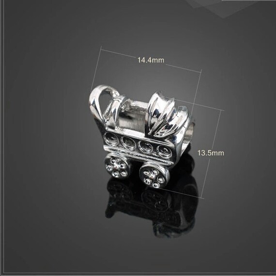 PANDORA Style CHARM / BABY Stroller Pandora Style Charm / Baby Carriage Pandora Style Charm / Charm for Bracelet / European Style Charm