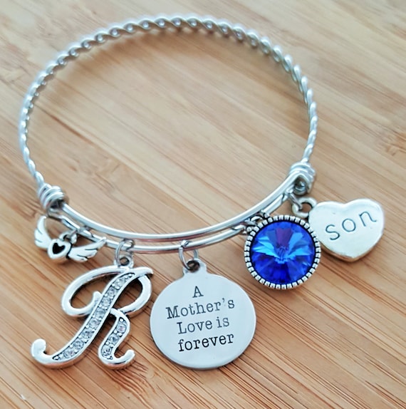 Sympathy Bracelet Sympathy Gift In Memory of Son Memorial Bracelet Loss of Son Remembrance Bracelet Remembrance Jewelry Mothers Love Forever