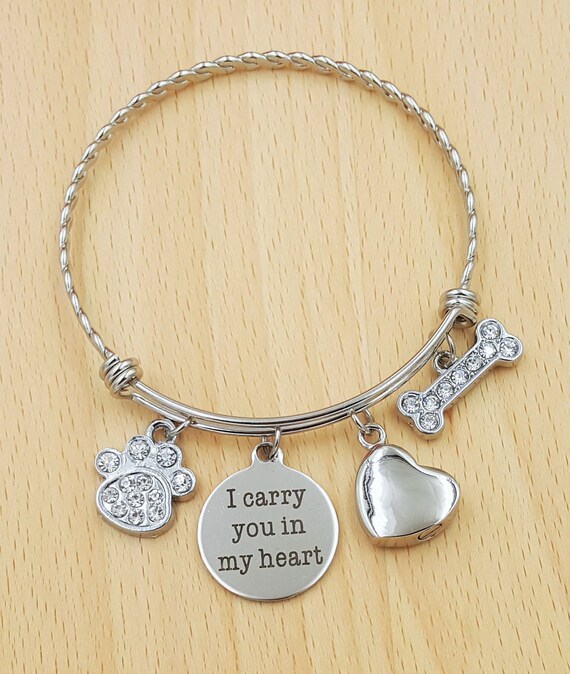 Pet Urn Jewelry Pet Memorial Bracelet Loss of Dog Bracelet Loss of Pet Bracelet Loss of Cat Loss of Pet Gift Loss of Family Pet Gift Pet