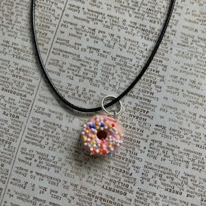 Pink Donut Necklace