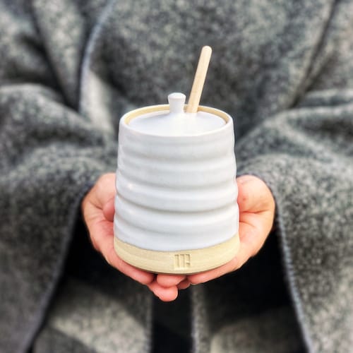 Honey Pot Sugar Jar Pottery Handmade Ceramic Honey Jar Etsy