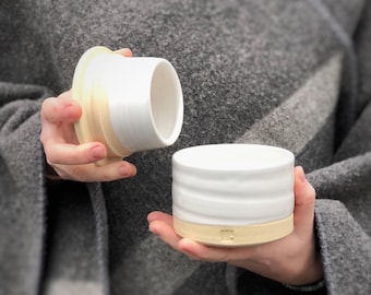 Francuski pojemnik na masło – ręcznie robiona ceramika wiejska